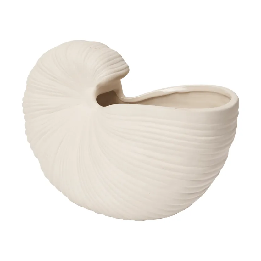 Shell flower pot, Off-white, 23x11.5x16 cm Ferm Living