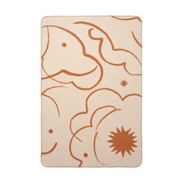 Skye blanket - Sienna-parchment, 80x120 cm - Ferm Living