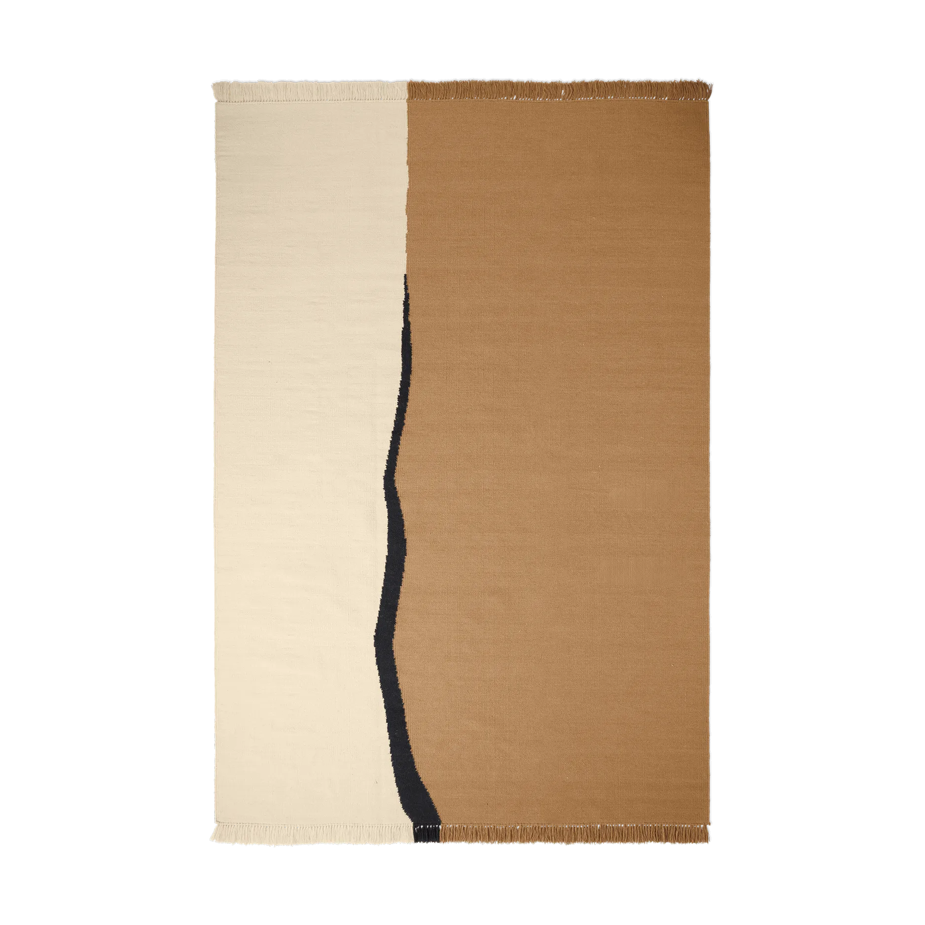 Soil Kelim rug, Dark sand-off white, 200x300 cm Ferm Living