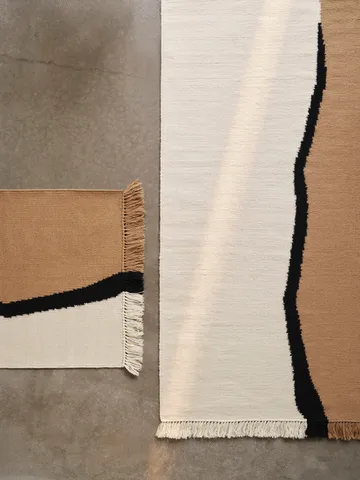 Soil Kelim rug - Dark sand-off white, 200x300 cm - Ferm Living
