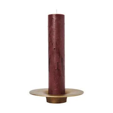 Soothe block candle holder Ø16 cm - Brass Finish - Ferm Living