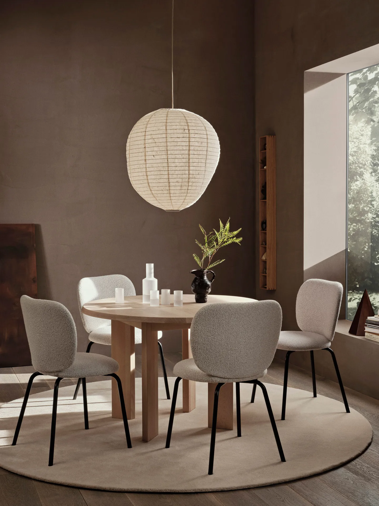Stille tufted rug round, Off-white Ø240 cm Ferm Living