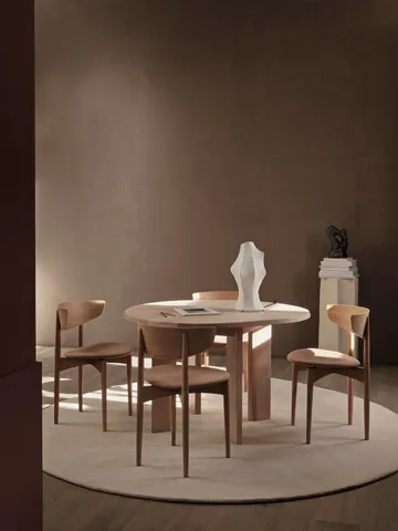 Tarn dining table 104.6x113.5 cm - White Oiled Beech - Ferm Living