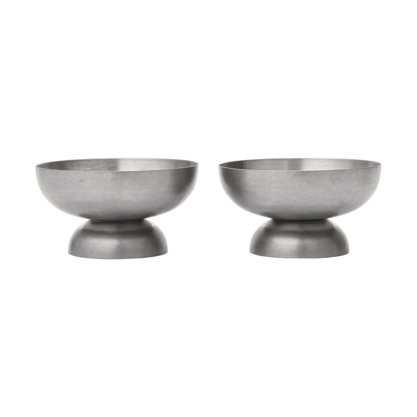 Tumbled glass bowl, Stainless steel Ferm Living