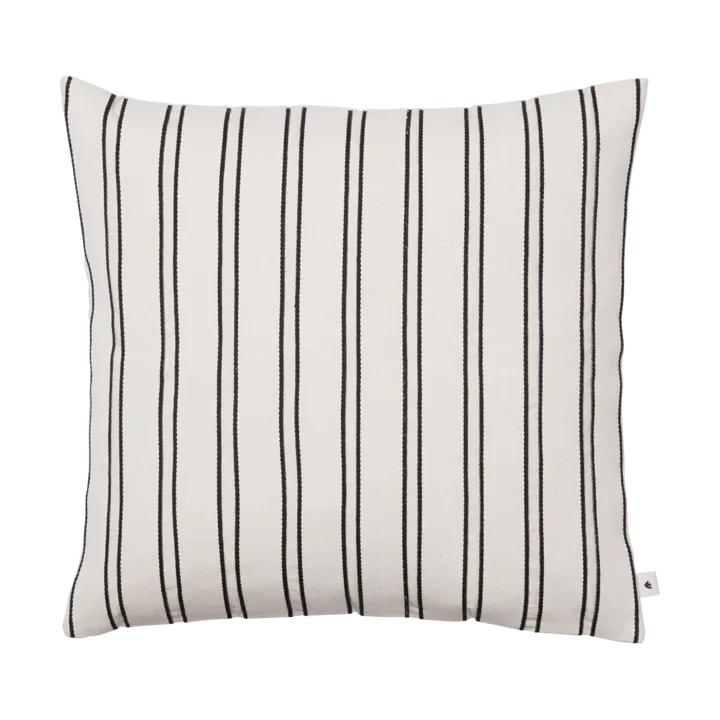 Twill cushion cover 50x50 cm - Off-white-black - Ferm Living