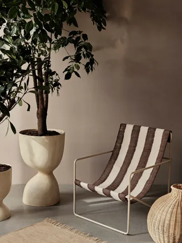 Upholstery for Desert lounge chair - Off-white, Chocolate - Ferm Living