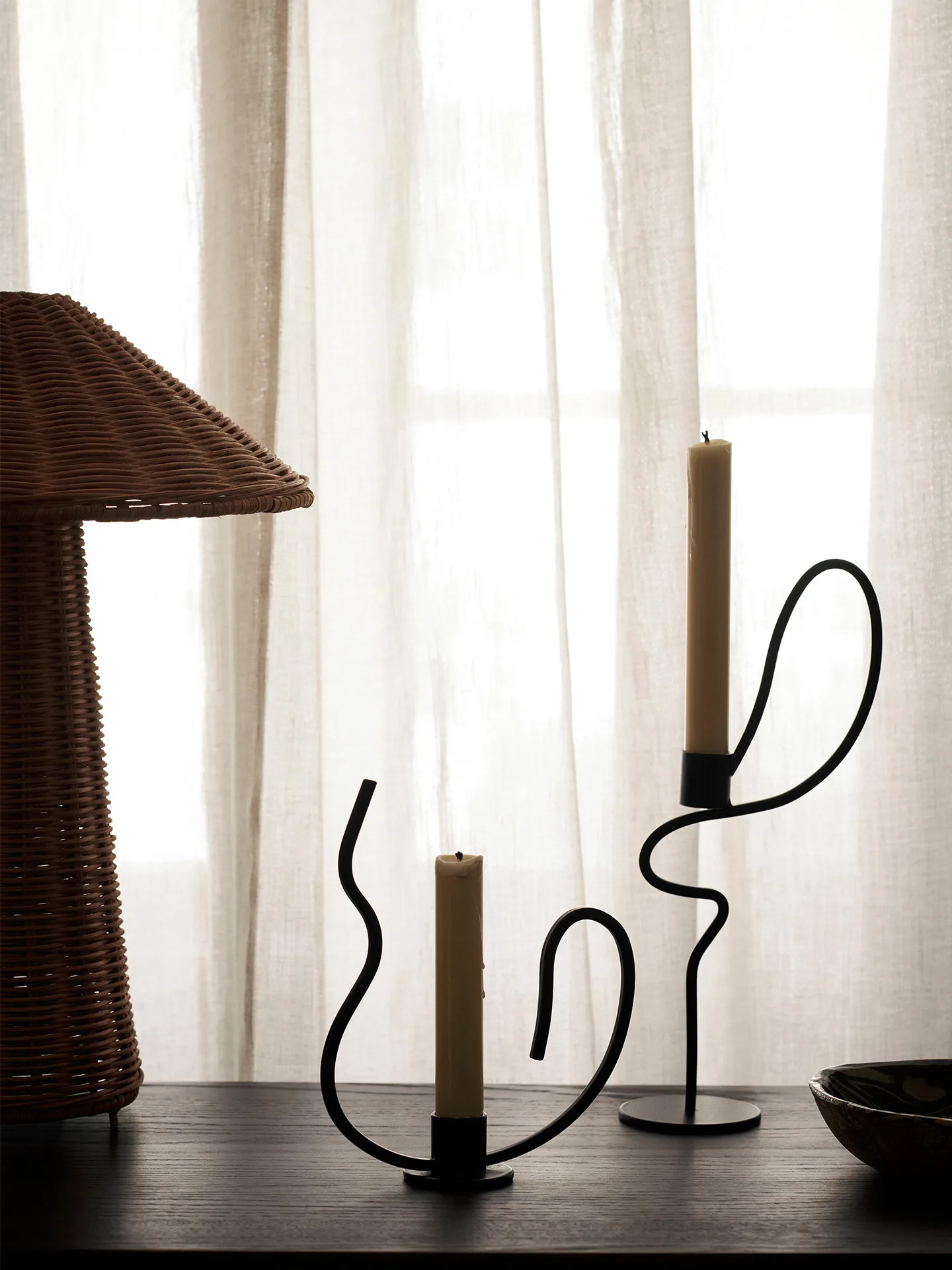Valse candlestick high, Black Ferm Living