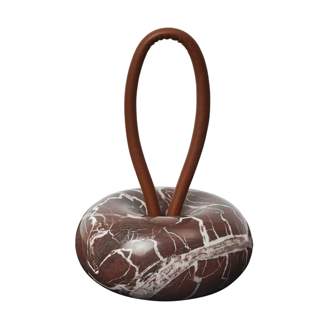 Wa doorstop, Rosso Levanto marble, Ø14 cm Ferm Living