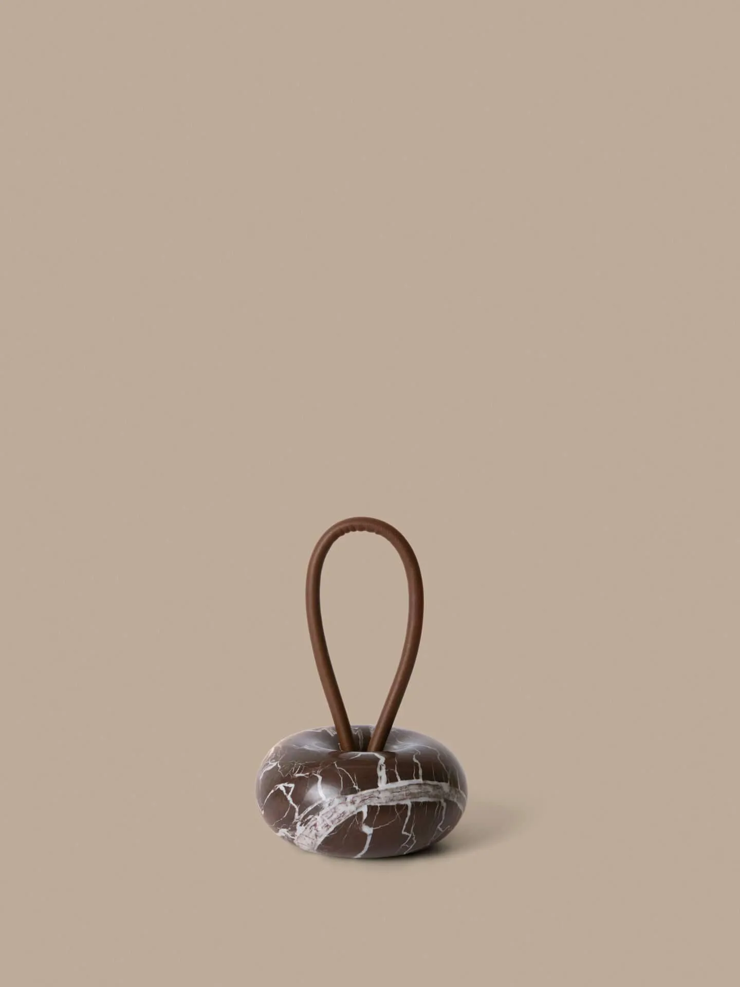 Wa doorstop, Rosso Levanto marble, Ø14 cm Ferm Living