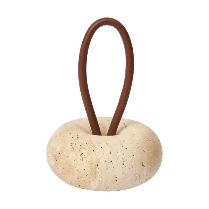 Wa doorstop - Travertine, Ø14 cm - Ferm Living