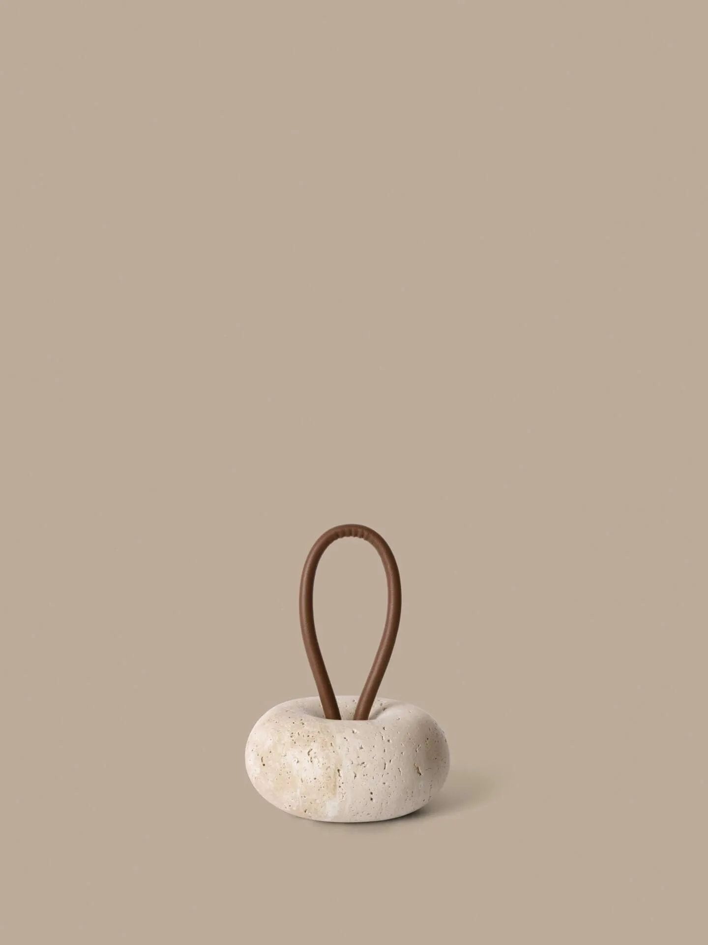 Wa doorstop, Travertine, Ø14 cm Ferm Living