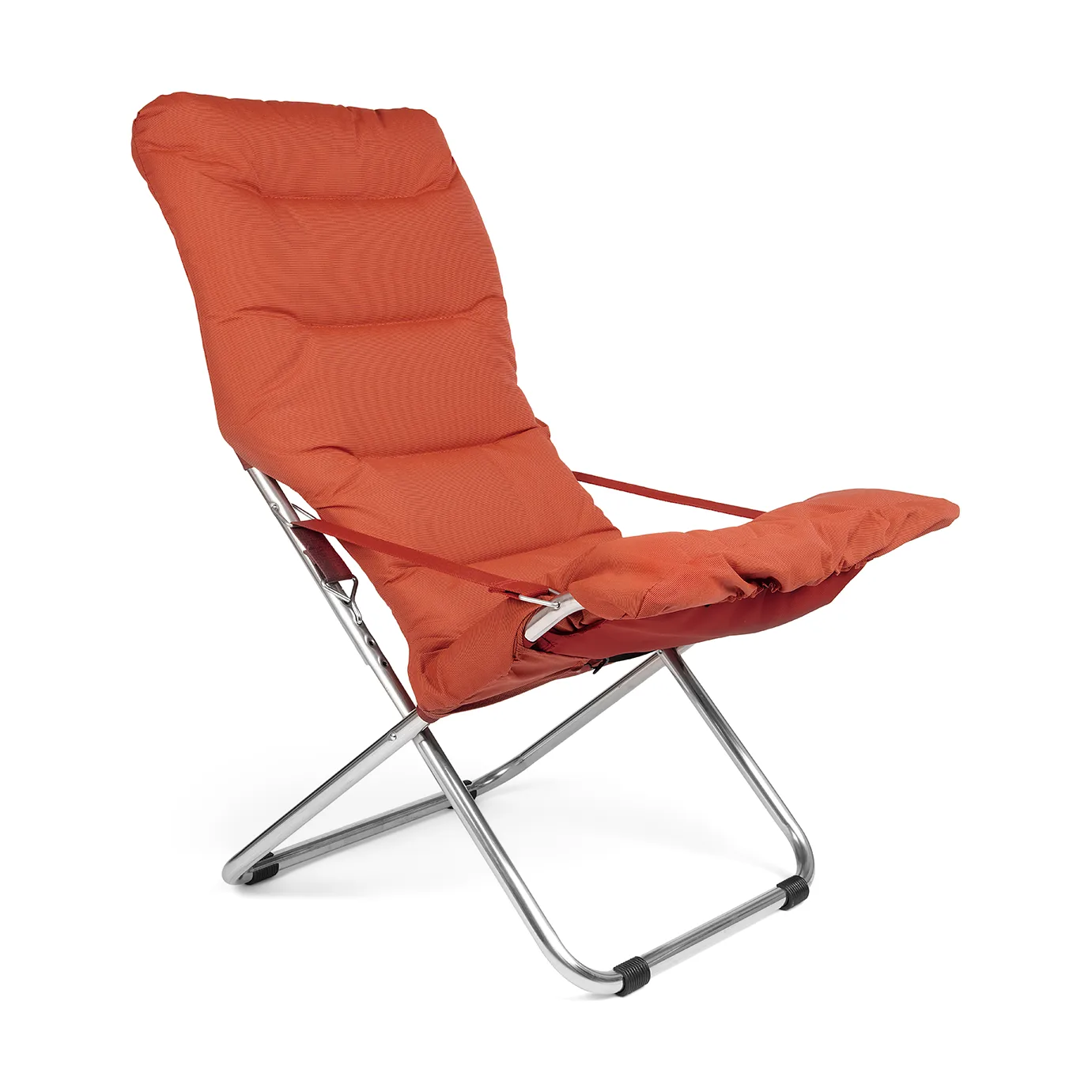 Fiesta Soft sun lounger, Fabric orange-aluminium frame Fiam