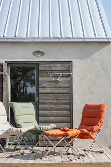Fiesta Soft sun lounger - Fabric sage green-aluminium frame - Fiam