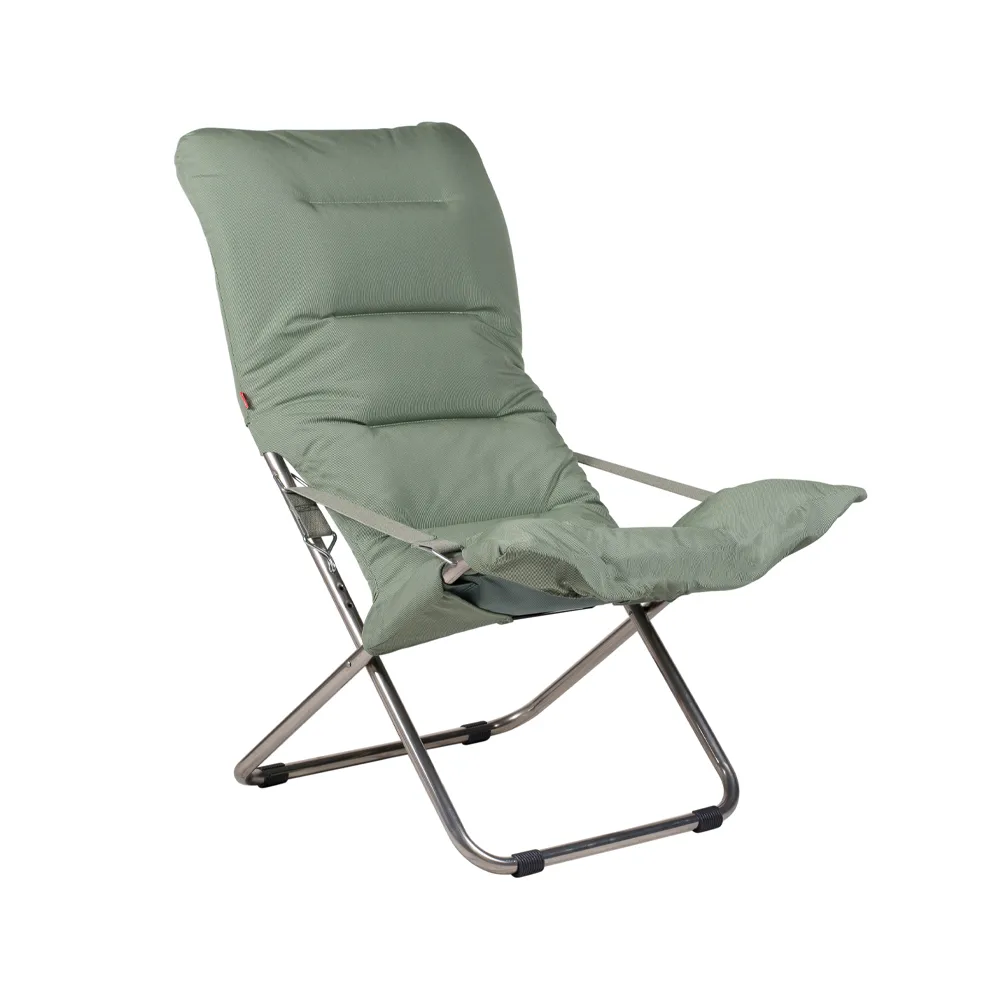 Fiesta Soft sun lounger, Fabric sage green-aluminium frame Fiam