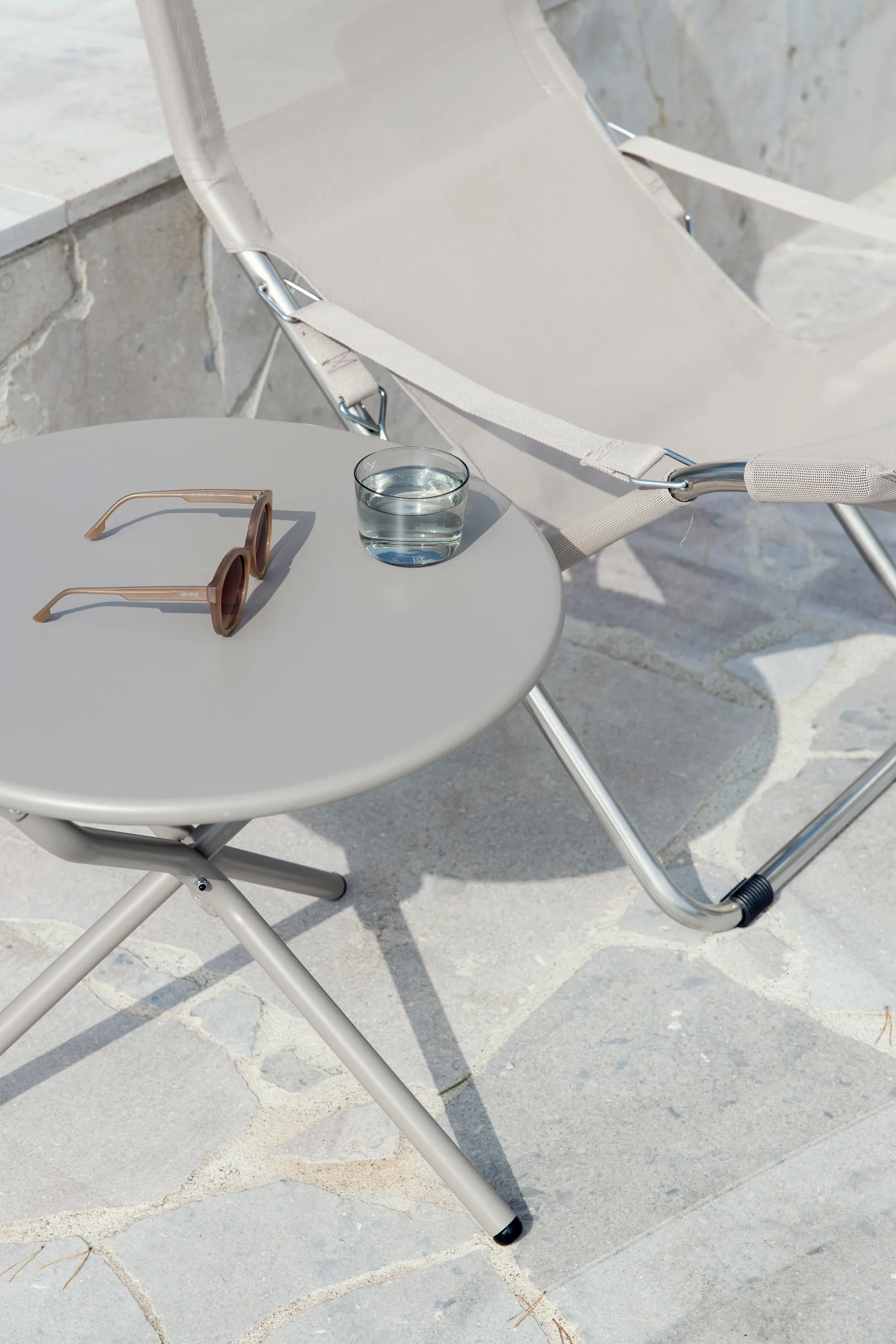 Fiesta sun lounger, White-beige Fiam