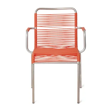 Mya armchair aluminium - Orange - Fiam