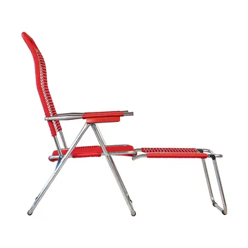 Spaghetti sun lounger with footrest - Red - Fiam