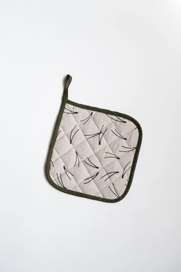 Barr quilted oven mitt 21x21 cm - Natural-black - Fine Little Day