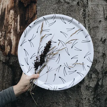 Barr tray Ø38 cm - black and white - Fine Little Day