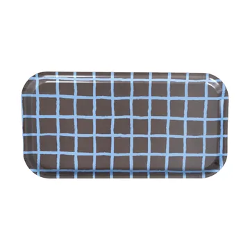 Checkered tray 22x43 cm - Brown - Fine Little Day