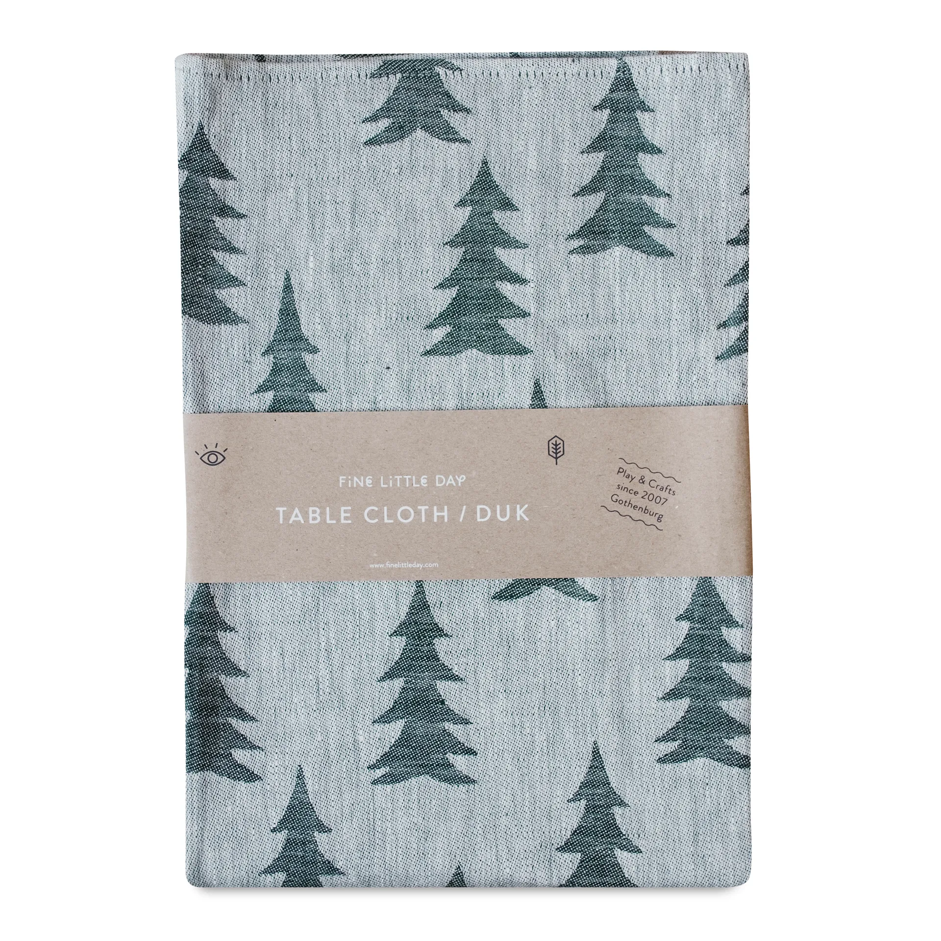Gran jacquard-woven table cloth 147x250 cm, green-grey Fine Little Day