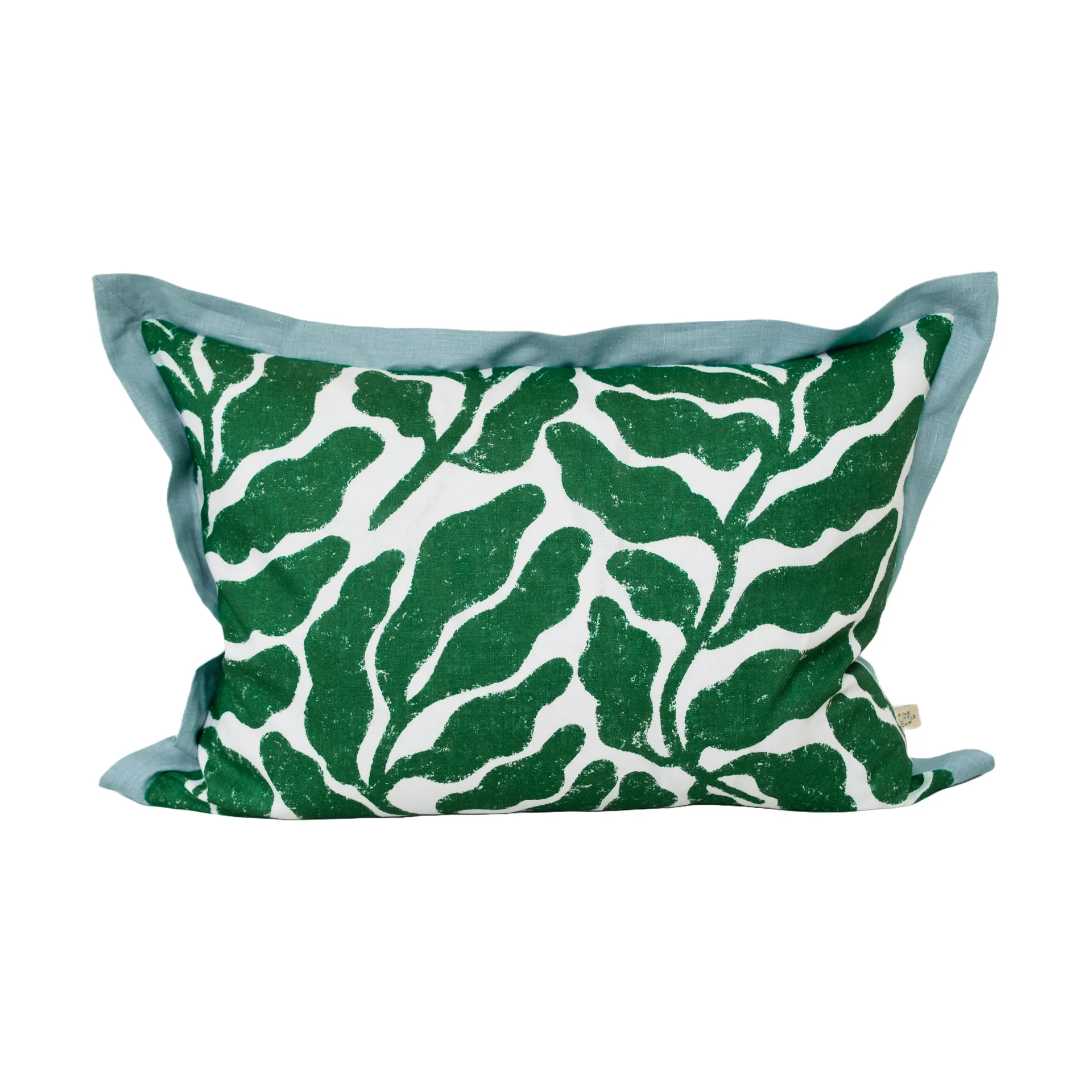 Leaves cushion cover contrasting wing 48x68 cm, Green-blue Fine Little Day