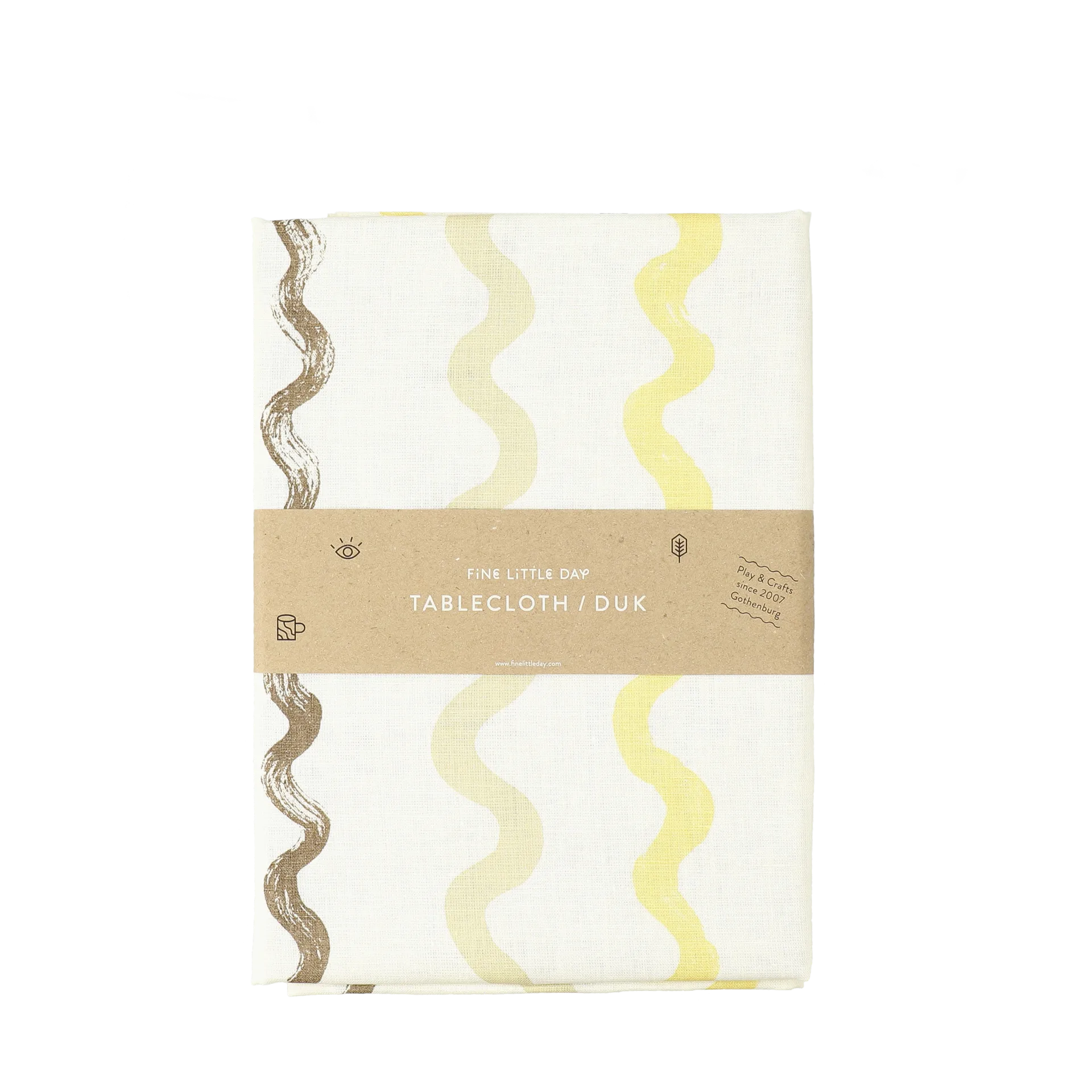 Randig table cloth 149x250 cm, White-yellow Fine Little Day