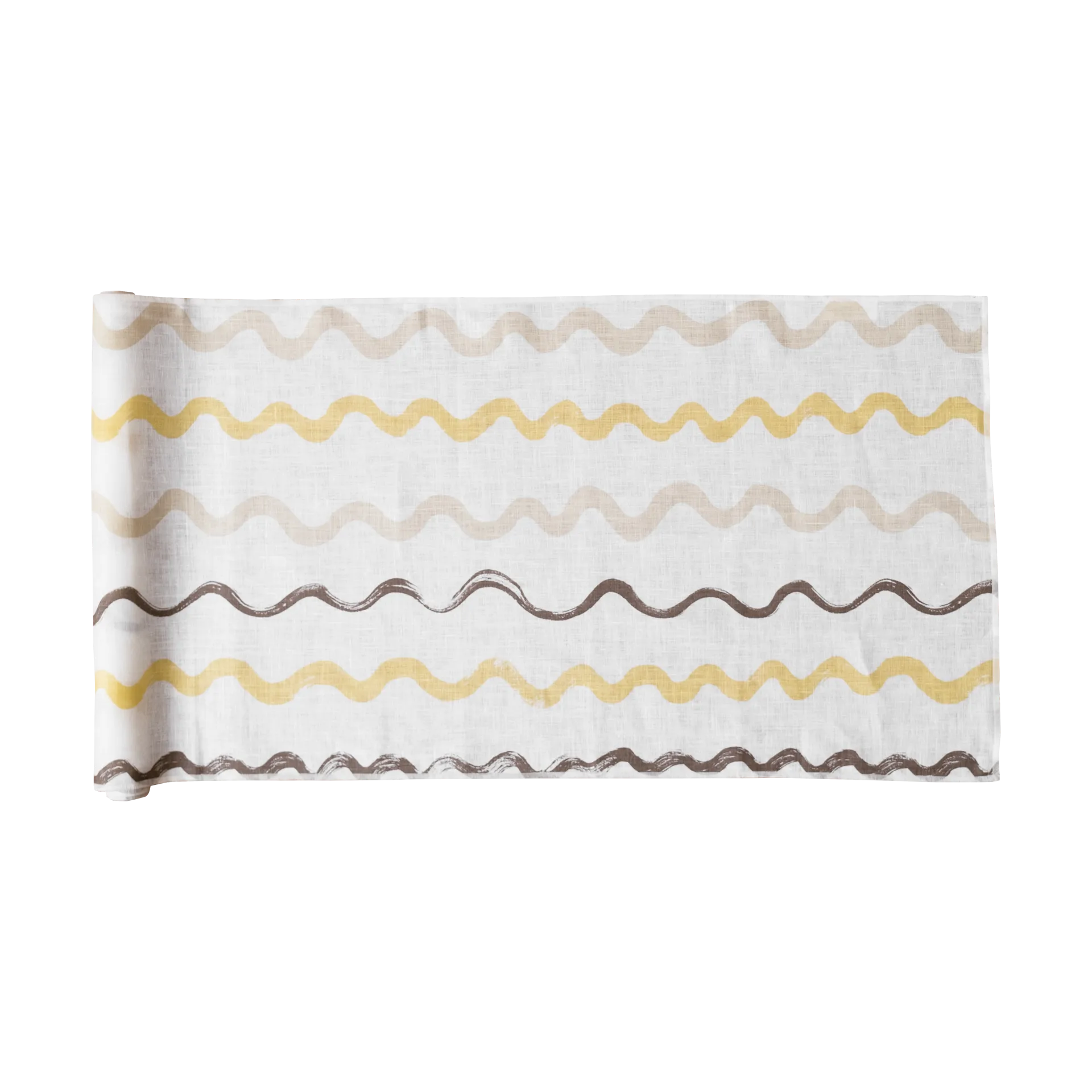 Randig table runner 45x150 cm, White-yellow Fine Little Day