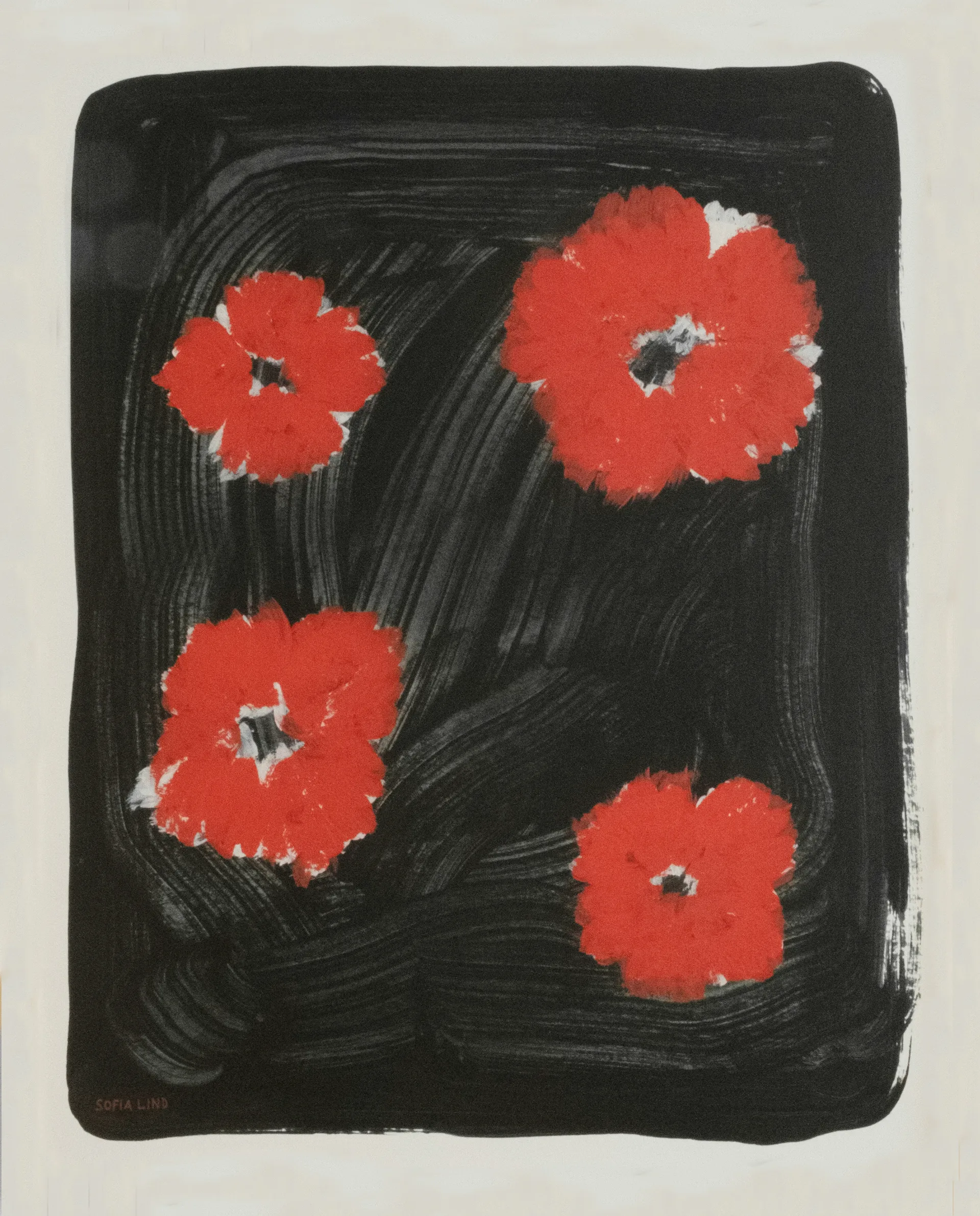 Scarlet pimpernel poster 40x50 cm, Red-black Fine Little Day