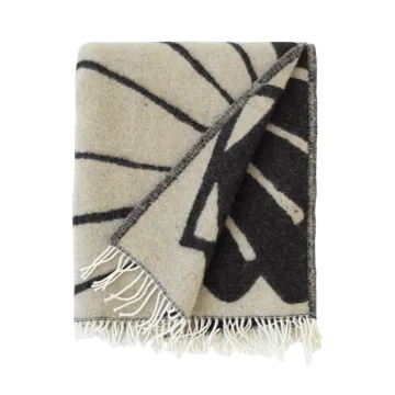 Snäcka throw 130x190 cm - Coal-Beige - Fine Little Day