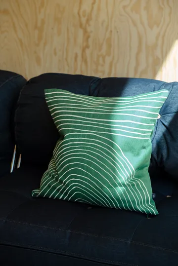 Straw cushion cover 48x48 cm - Green - Fine Little Day