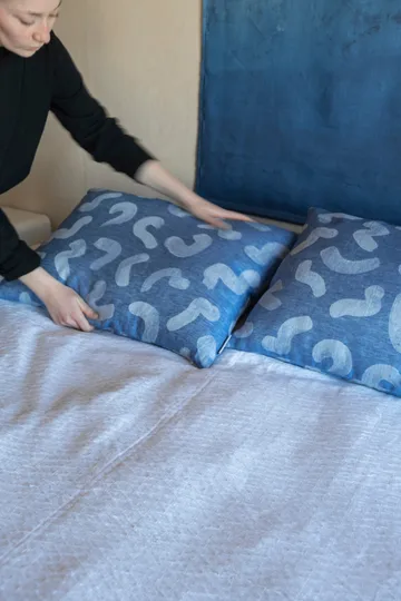 Udon pillowcase 68x48 cm - Blue-white - Fine Little Day