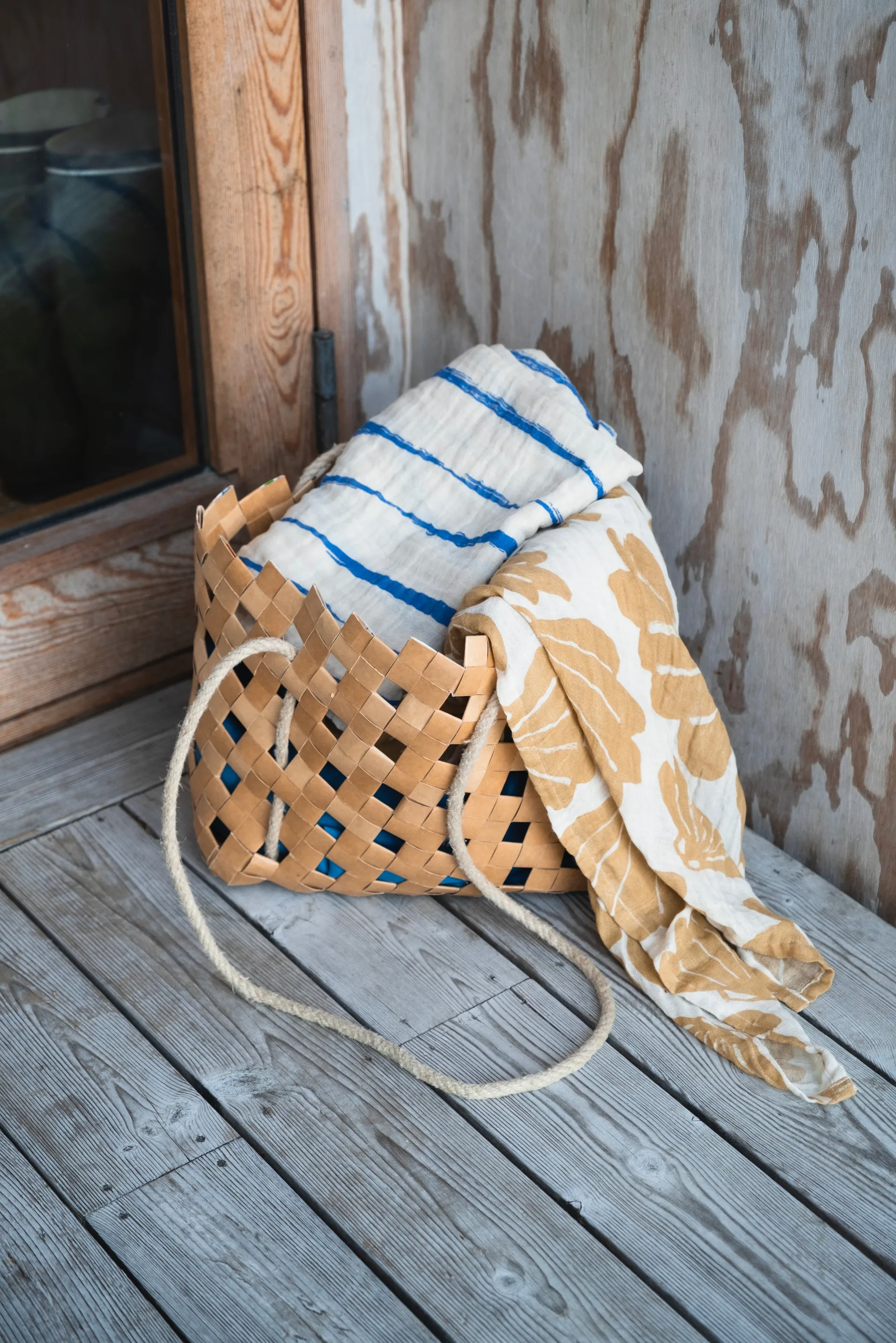 Våg muslin throw 120x120 cm, Blue Fine Little Day