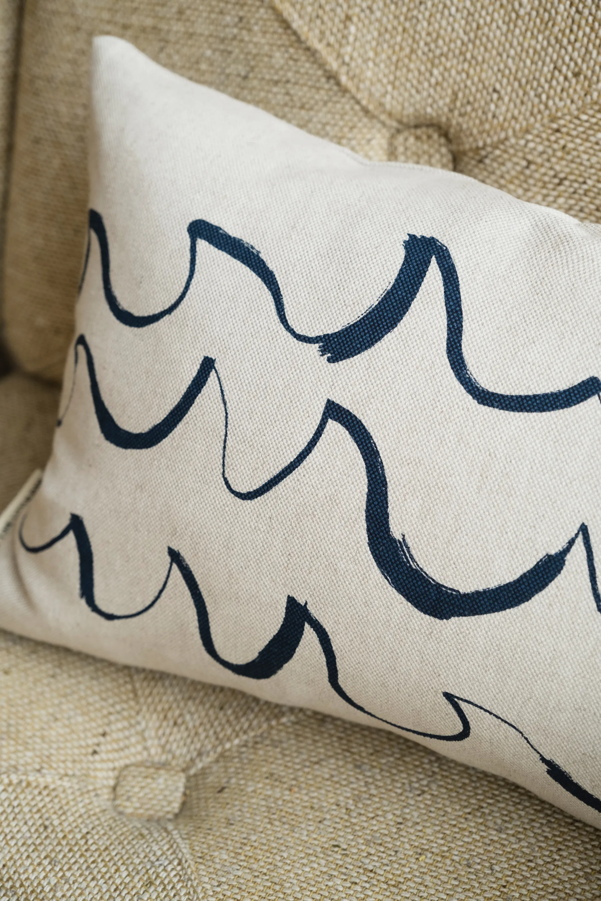 Wave pillowcase 38x58 cm, Blue Fine Little Day