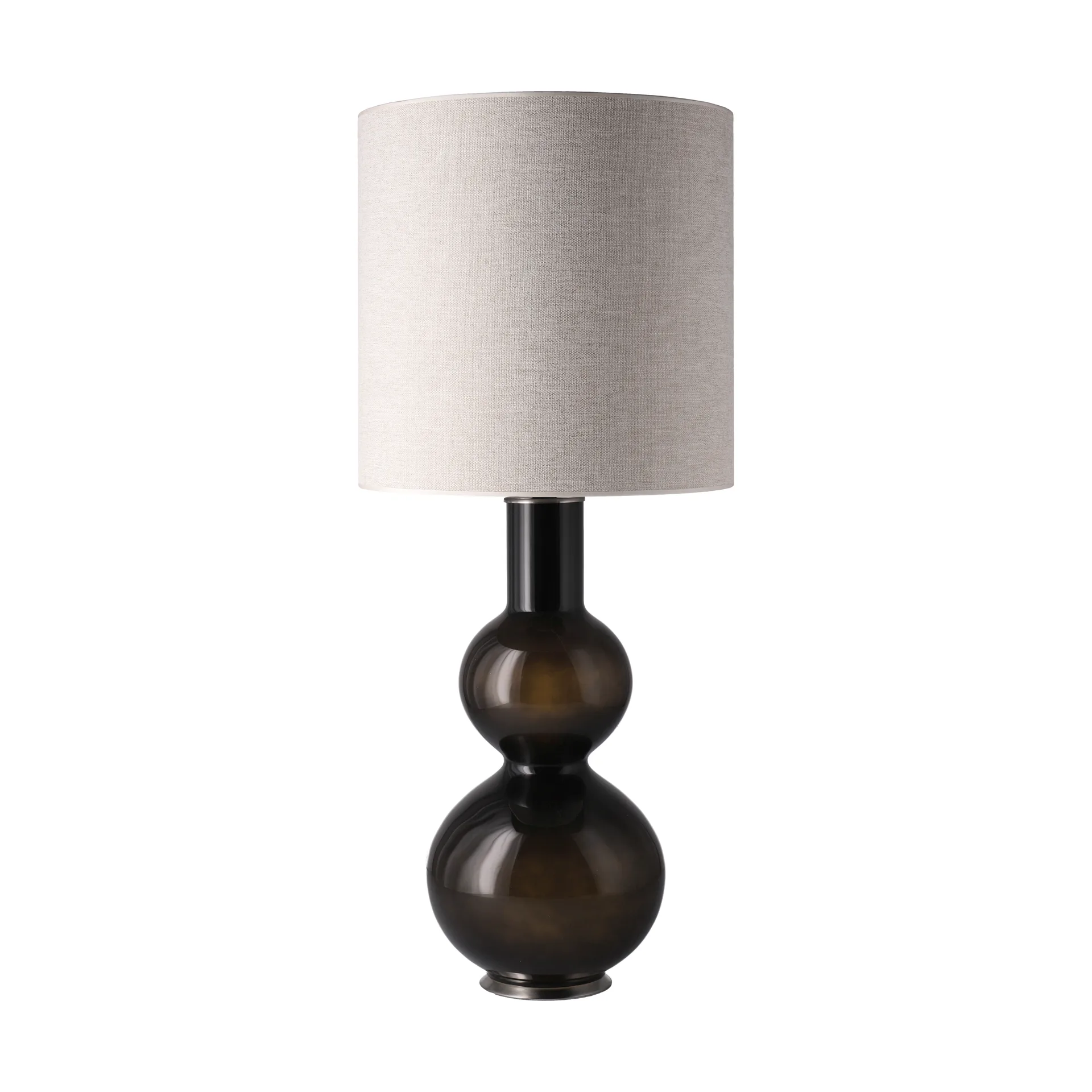 Augusta table lamp black lamp base, London Beige M Flavia Lamps