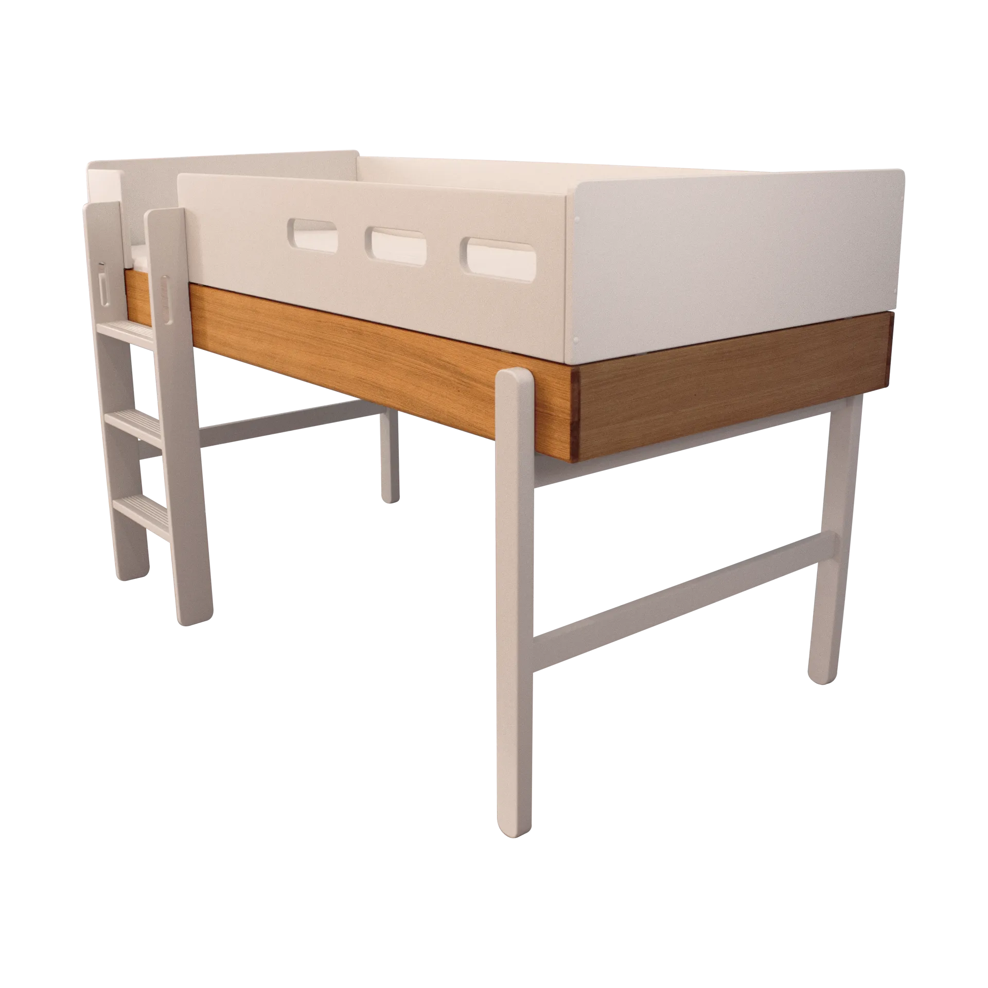 Popsicle high bed, Oak Cream FLEXA