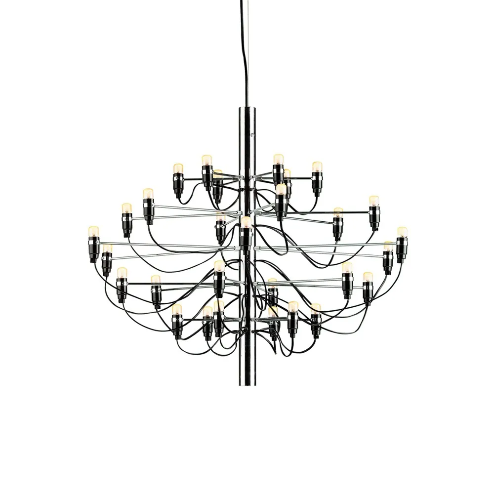 2097 Sarfatti chandelier, Chrome 30 lamps Flos