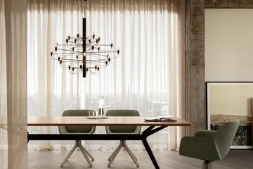 2097 Sarfatti chandelier - Matte black 30 lamps - Flos