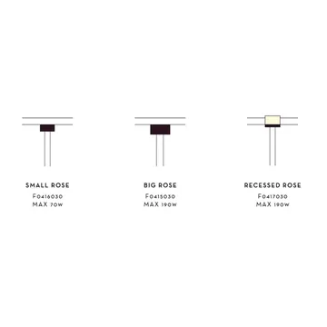 Arrangement Rose ceiling cup - Black, small - Flos