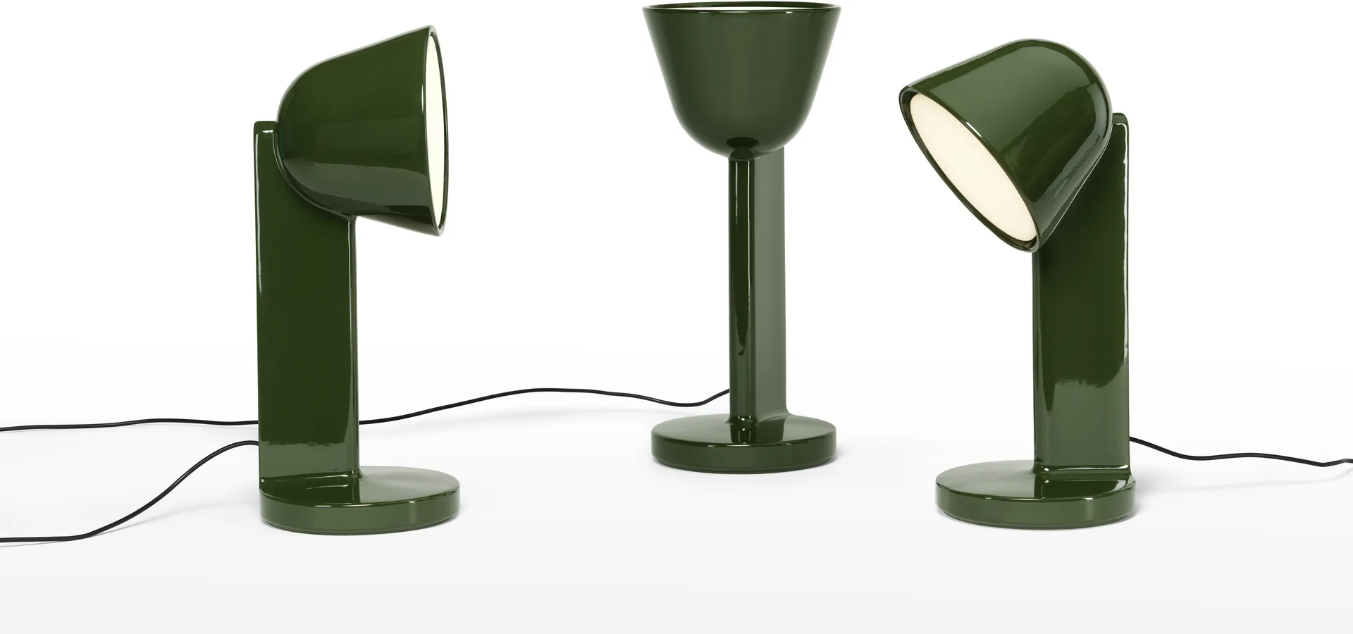 Céramique Up table lamp, Moss green Flos