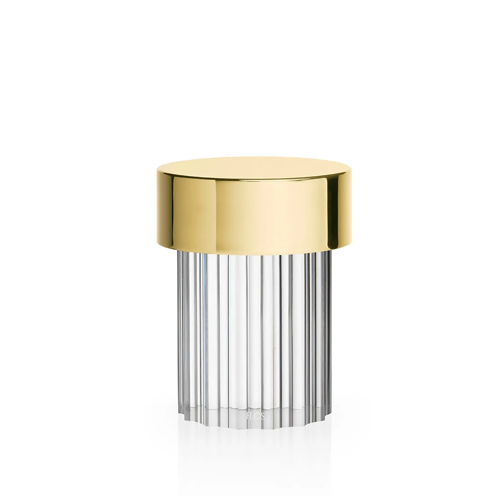 Last Order Fluted IP20 table lamp, Brass Flos