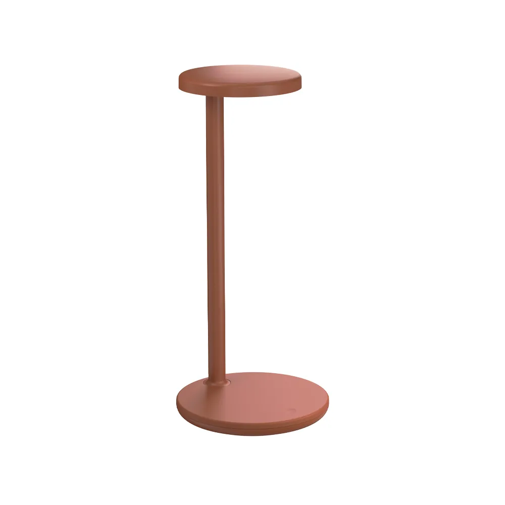 Oblique Qi table lamp, Rust-colored Flos