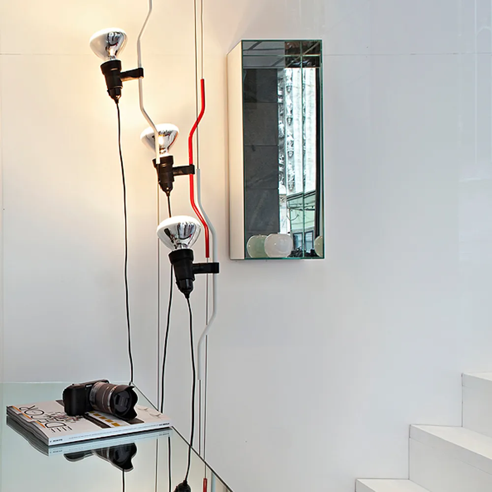 Parentesi floor and ceiling lamp, Black Flos