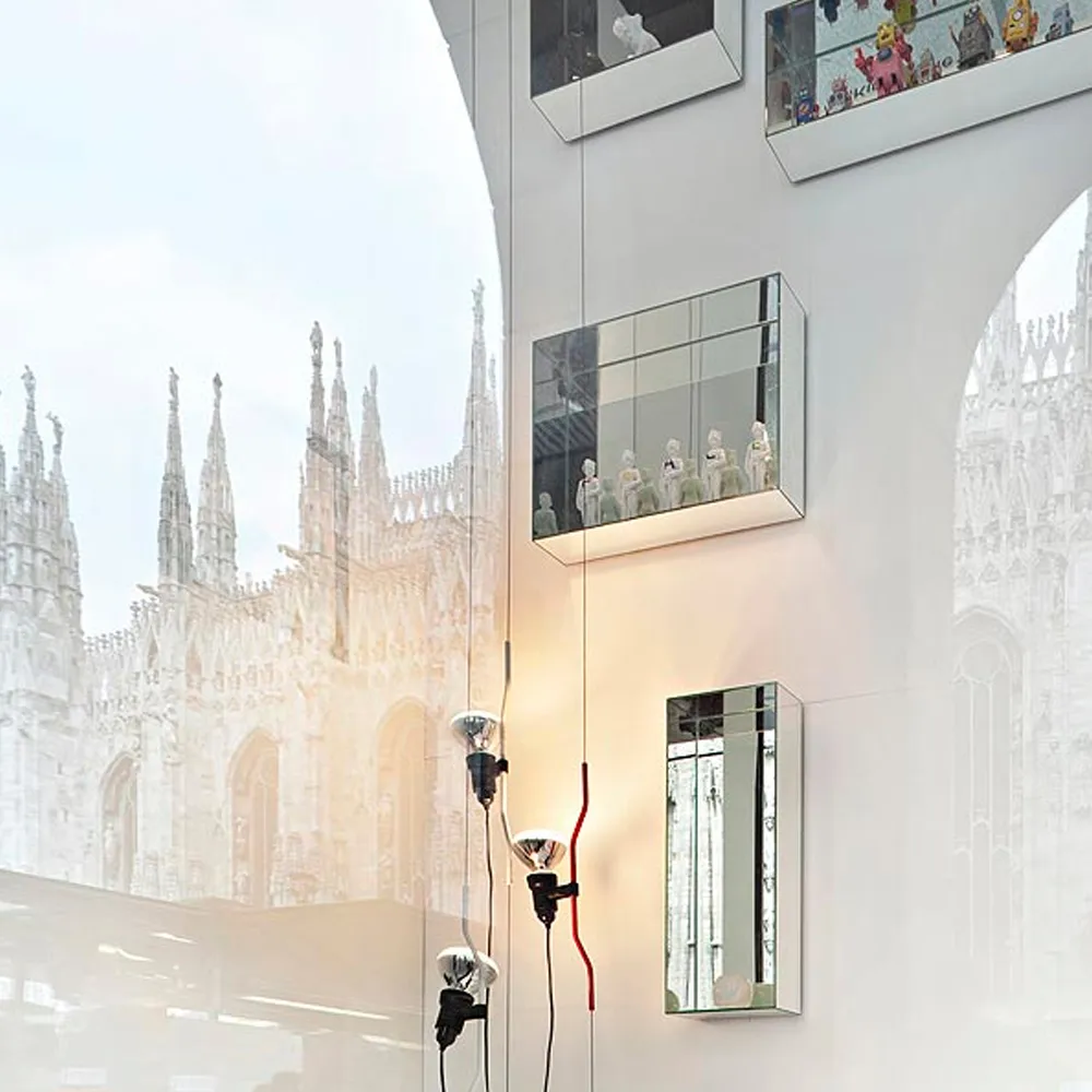 Parentesi floor and ceiling lamp, Black Flos