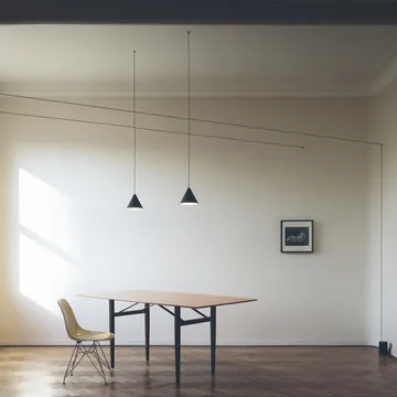String Light Cone pendant - Black, 12m cable - Flos