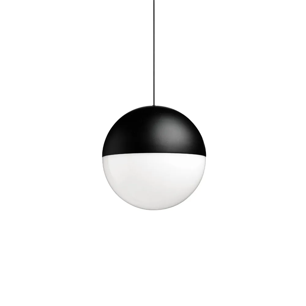 String Light Sphere pendant, Black, 12 m cable Flos