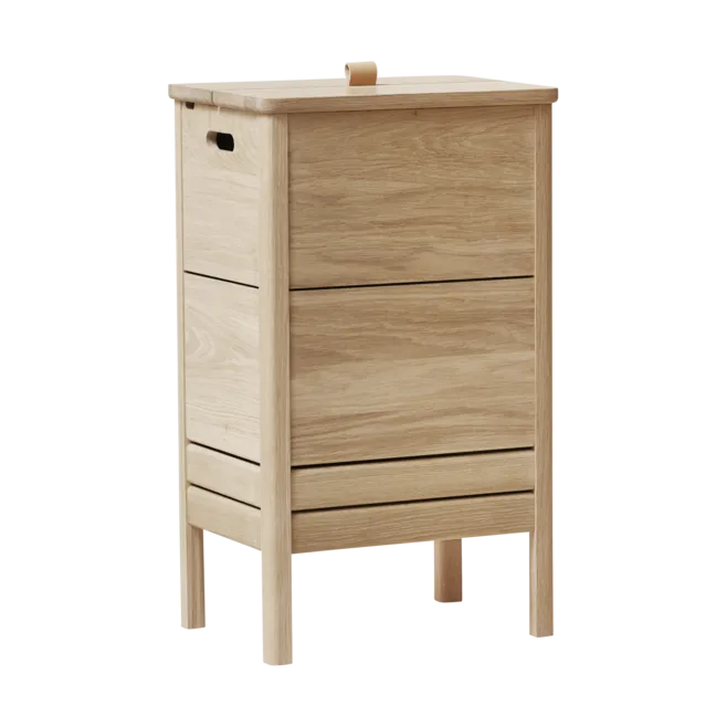 A Line laundry basket, White oak Form & Refine