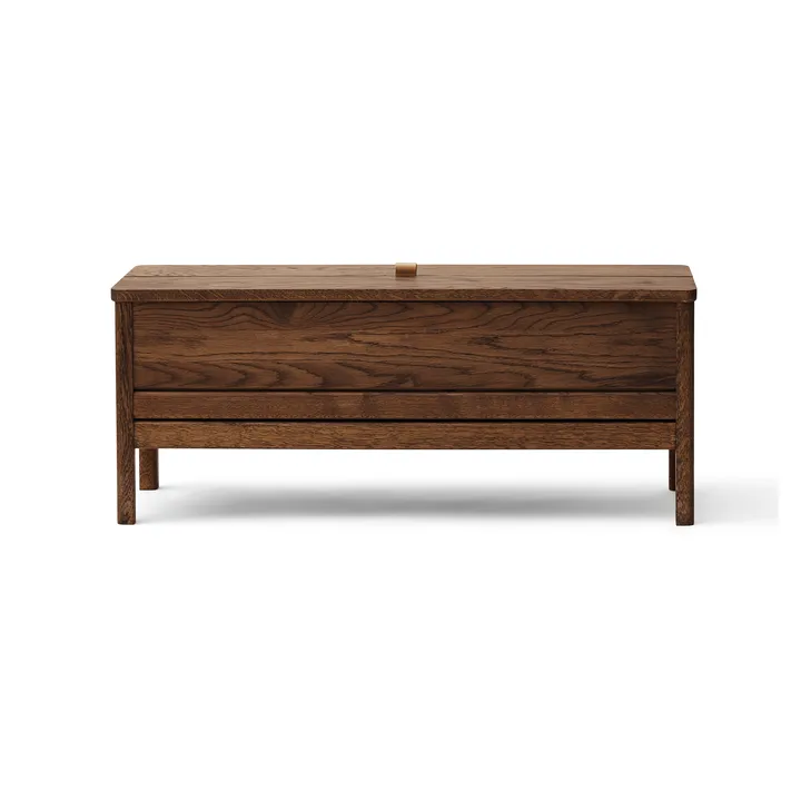 A Line storage bench 111 cm - Smoked oak - Form & Refine