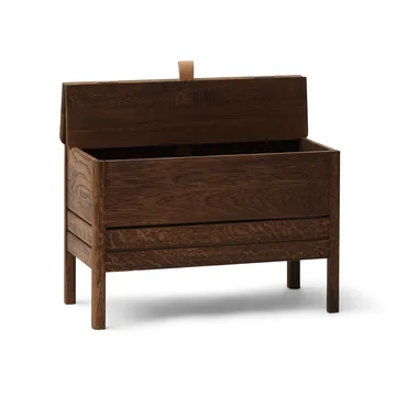 A Line storage bench 68 cm - Smoked oak - Form & Refine