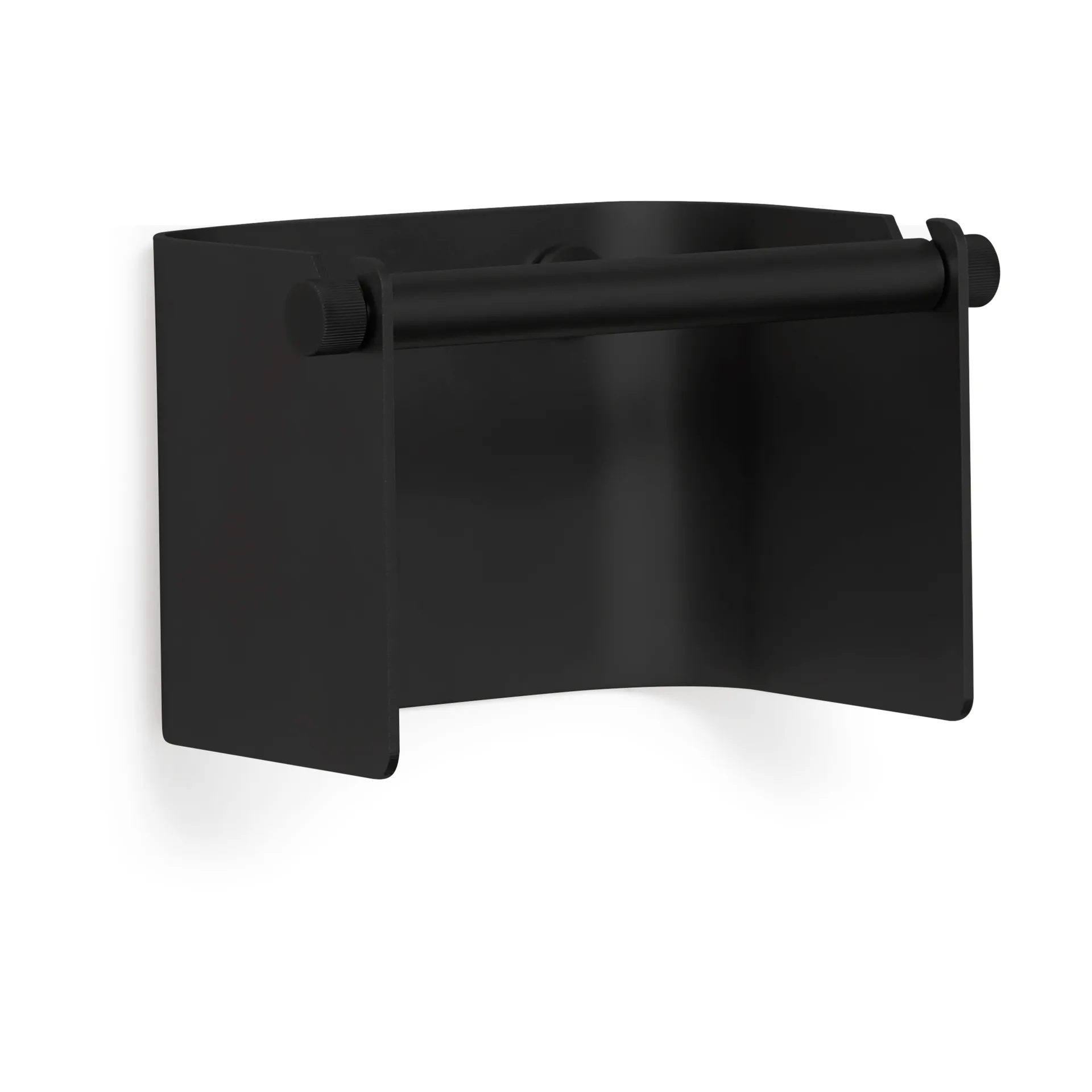 Arc toilet paper holder, Black steel Form & Refine
